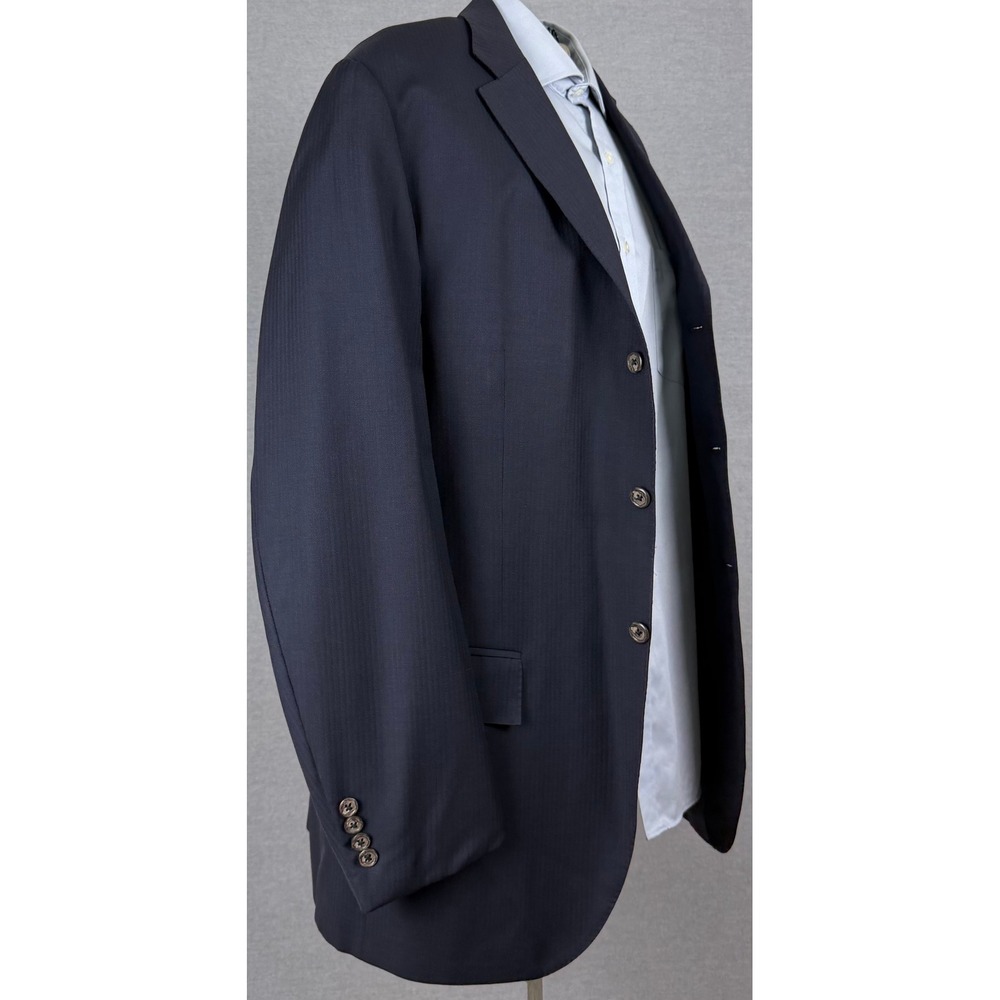 Polo Ralph Lauren Blue Label Mens 42L Blazer Navy Virgin Wool Italy 3 Button
